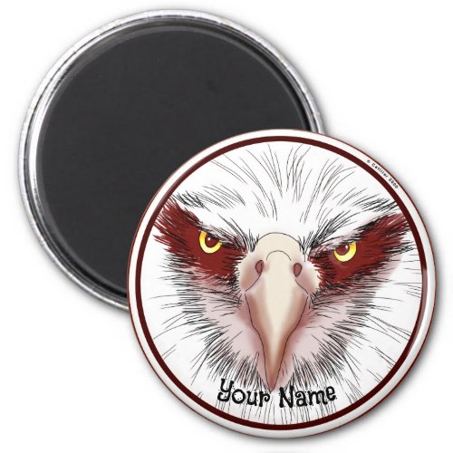 USA Eagle Head custom name  Magnet