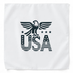 USA Eagle Patriotic Desig -Stars and Stripes Style Bandana