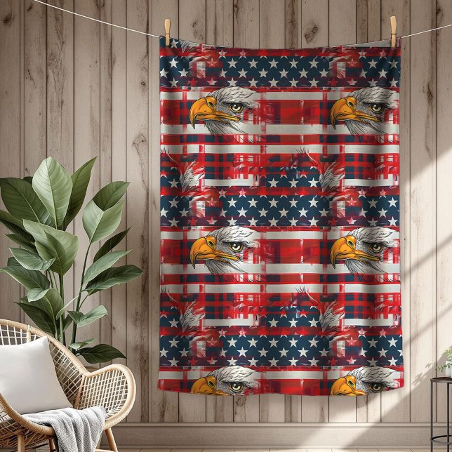 USA Eagle Throw Celebrate Freedom in Cozy Style Fleece Blanket (USA Eagle Throw Celebrate Freedom in Cozy Style)