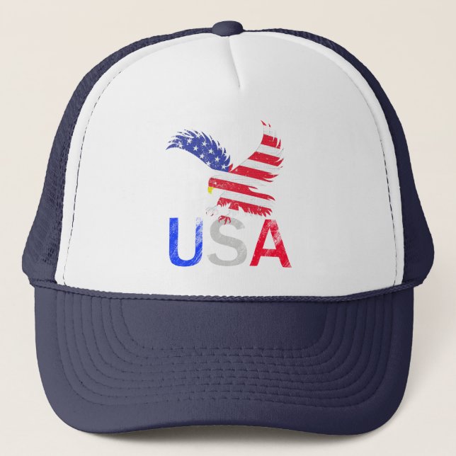 USA Eagle Trucker Hat (Front)