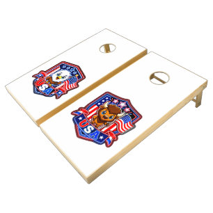 USA Eagle vs Bison Cornhole Set