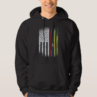 Usa Ecuador Flag Ecuadorian American People Herita Hoodie