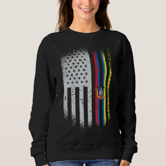 Usa Ecuador Flag Ecuadorian American People Herita Sweatshirt