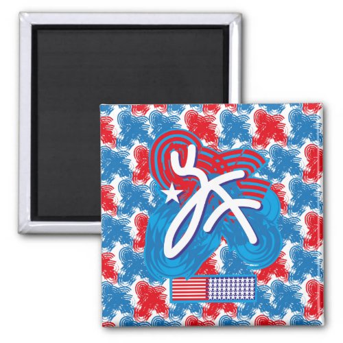 USAEEUU FLAG SIMPLIFIED TEXT BY MASANSER PIXELAT MAGNET