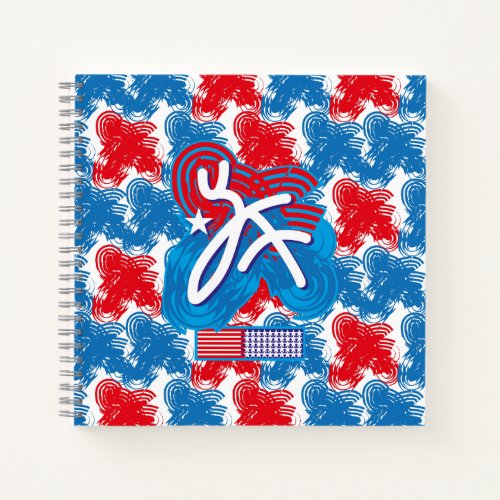 USAEEUU FLAG SIMPLIFIED TEXT BY MASANSER PIXELAT NOTEBOOK