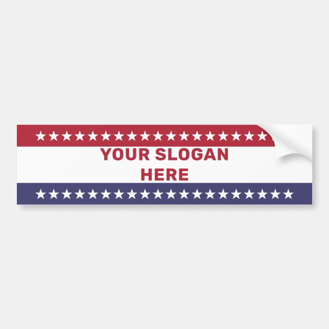 USA Election 2024 | Custom Slogan For Campaign Bumper Sticker (Front)