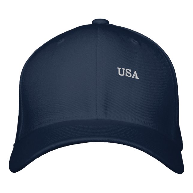 USA EMBROIDERED BASEBALL CAP (Front)