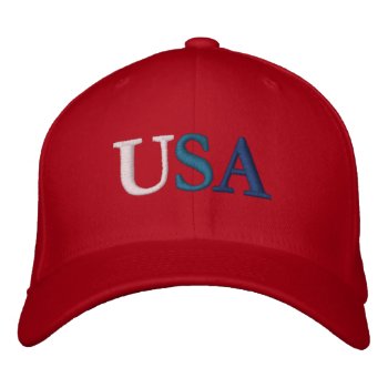 Usa Embroidered Baseball Cap by Luzesky at Zazzle