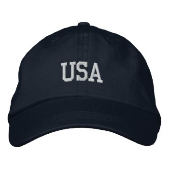 Usa Embroidered Navy/white Hat by Americanliberty at Zazzle