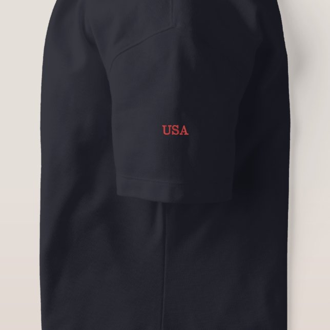 USA EMBROIDERED POLO SHIRT (Design Left)