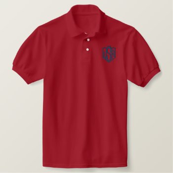 Usa Embroidered Polo Shirt by Ladiebug at Zazzle