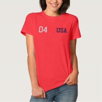 Usa Embroidered Shirt by Ladiebug at Zazzle