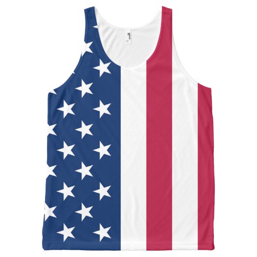 USA Est. 1776 American Flag All-Over-Print Tank Top (Front)