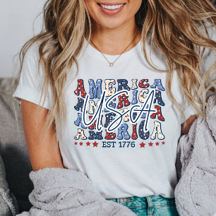 USA Est 1776 independence Day Of America Patriotic T-Shirt