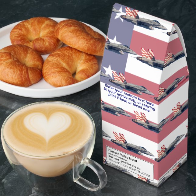 USA FA18C Hornet Pilot Active or Retiring Gift Roasted Coffee (Breakfast)