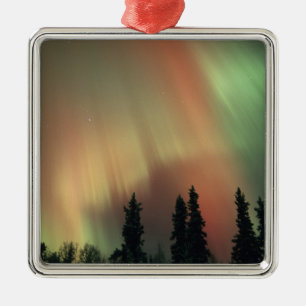 USA, Fairbanks area, Central Alaska, Aurora 3 Metal Ornament