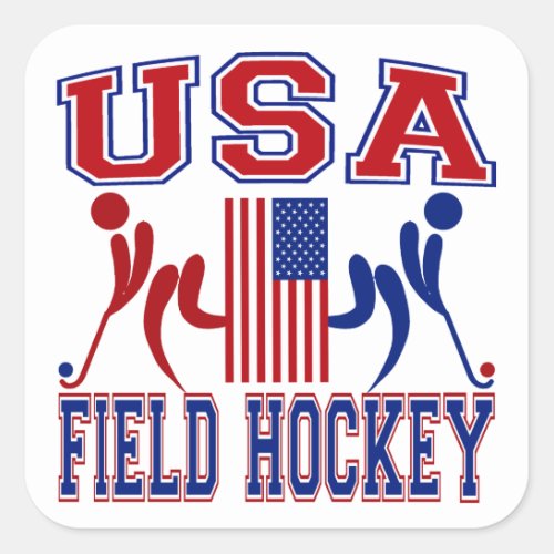 USA Field Hockey Square Sticker