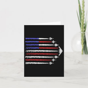 Usa Fighter Jets 4th Of July Men Women Kids Funny Card