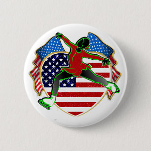 USA Figure Skater BUTTON