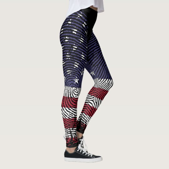 USA Finger Print Leggings | Zazzle.com