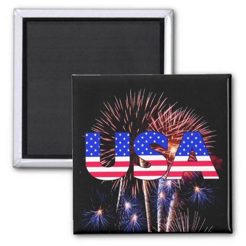 USA Fireworks Magnet