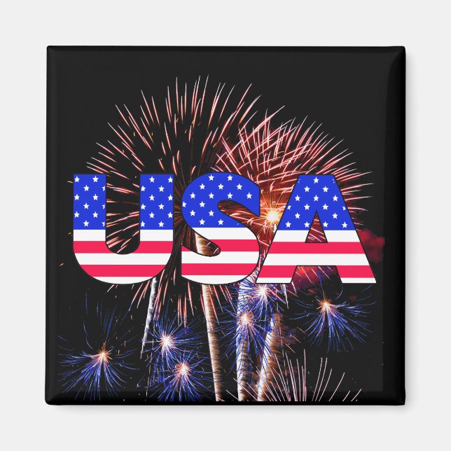 USA Fireworks Magnet (Front)