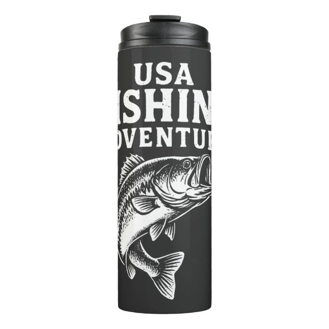 USA Fishing Adventure  Thermal Tumbler (Front)