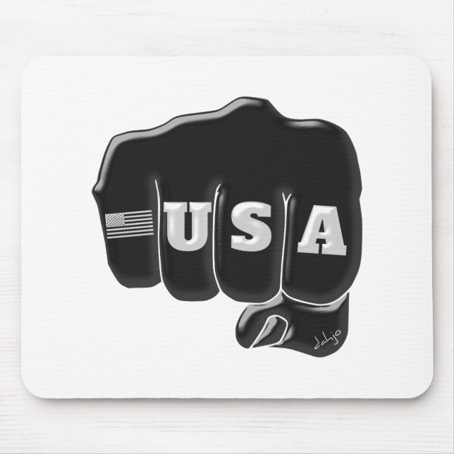 USA Fist Bump with the American flag Mouse Pad (Front)