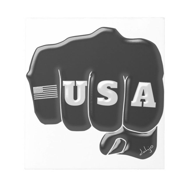 USA Fist Bump with the American flag Notepad (Front)