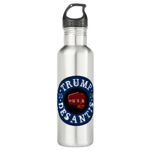 USA Fist Tattoo Trump DeSantis 2024 Stainless Steel Water Bottle
