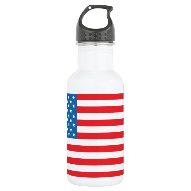 USA Flag1 Water Bottle (Front)
