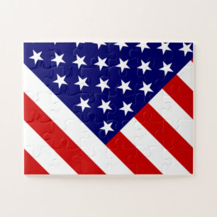 USA Flag 11x14 30pc jpcnt Jigsaw Puzzle