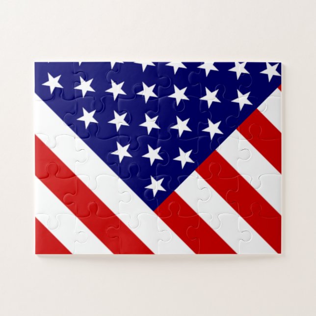 USA Flag 11x14 30pc jpcnt Jigsaw Puzzle (Horizontal)