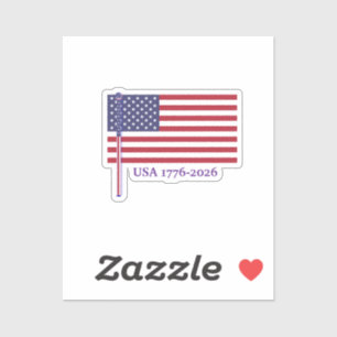 USA Flag 1776- 2026 Anniversary Sticker