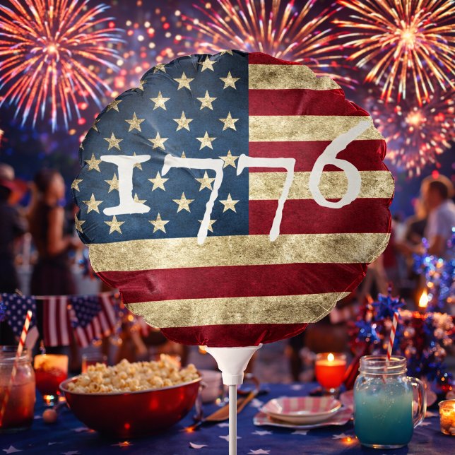 USA Flag 1776 Party Balloon (Creator Uploaded)