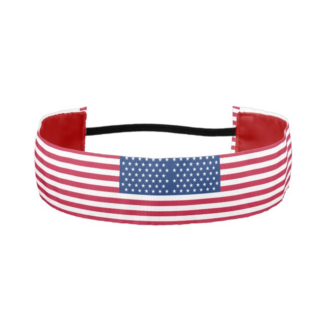 USA Flag 1-1/2" Non-Slip Headband (Front)