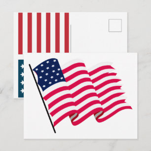 USA Flag 2026 – Bold American Flag for 250th Holiday Postcard