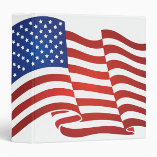 USA flag 3 Ring Binder