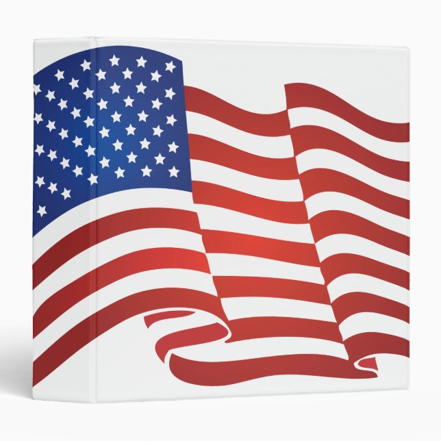 USA flag 3 Ring Binder (Front/Spine)