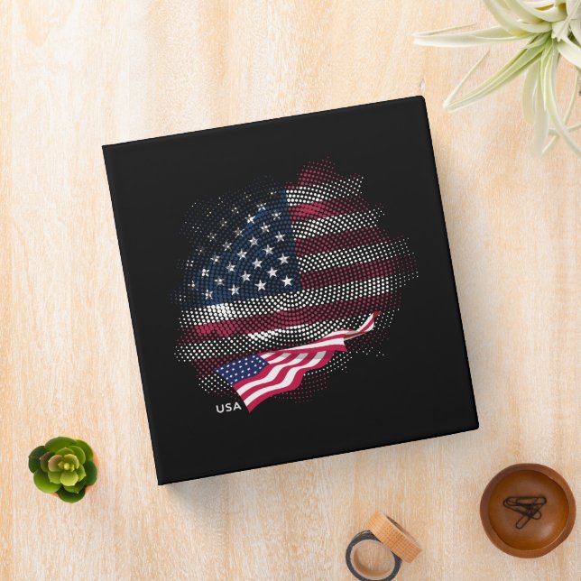 USA flag 3 Ring Binder (In Situ)
