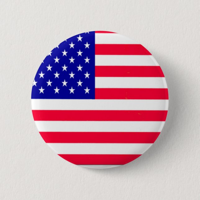 USA Flag 4th July  Button (Front)