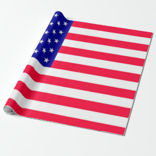 USA Flag 4th July Wrapping Paper