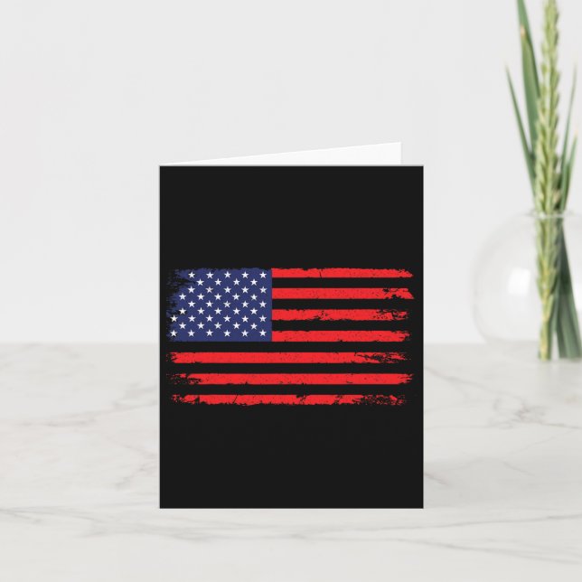 Usa Flag 4th Of July American Flag United States O Card (Front)