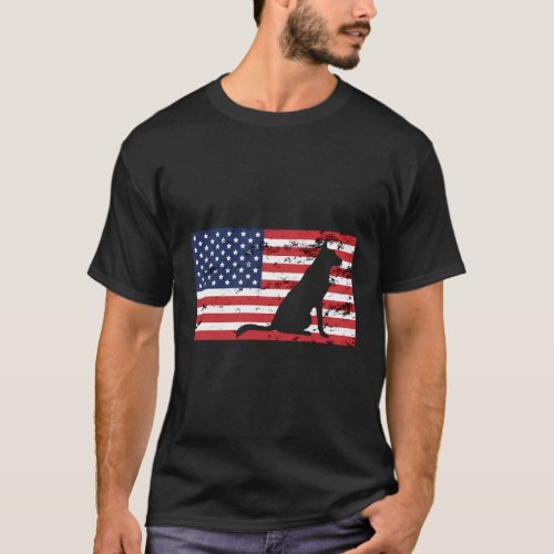 Usa Flag 4Th Of July German Shepherd Dog T_Shirt
