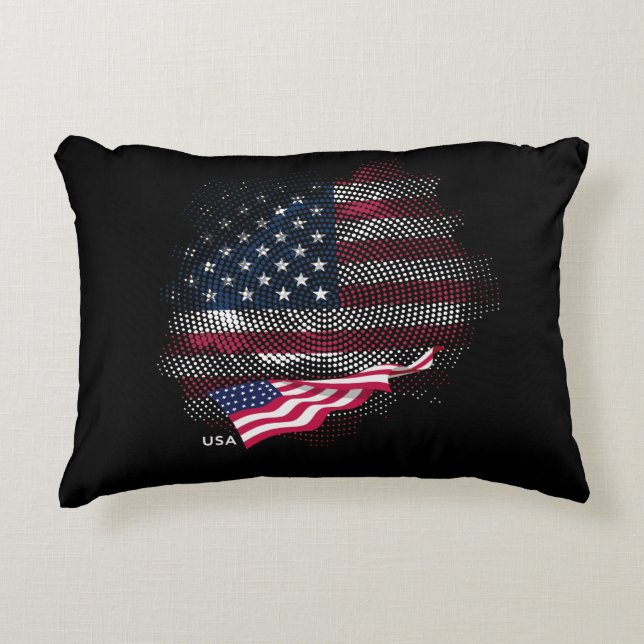 USA flag Accent Pillow (Front)