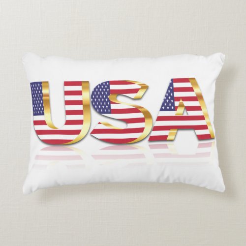 USA Flag Accent Pillow United States of America