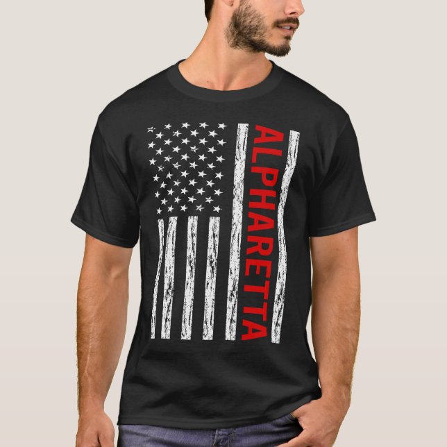 USA Flag - Alpharetta T-Shirt (Front)