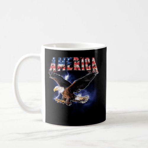 Usa Flag America Font Eagle Flashes For And Coffee Mug