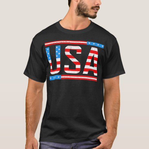 USA Flag American  4th of July Merica America Flag T_Shirt