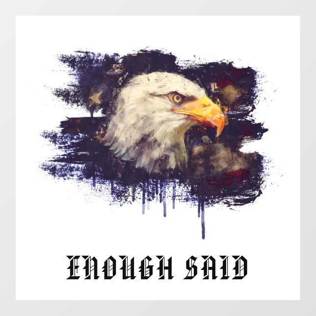 *~* USA Flag American Bald EAGLE AP16 Patriotic Window Cling (Sheet)